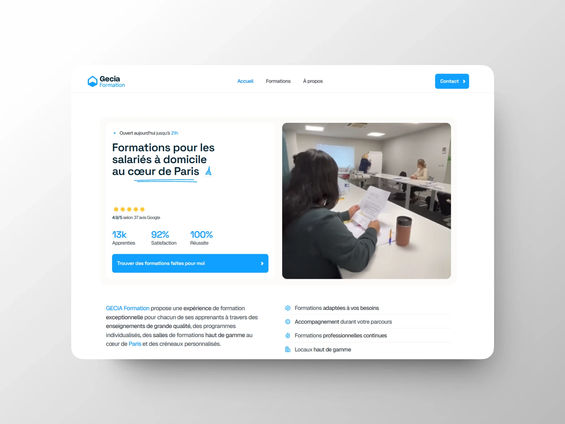 Gecia Formation - Formation à Paris