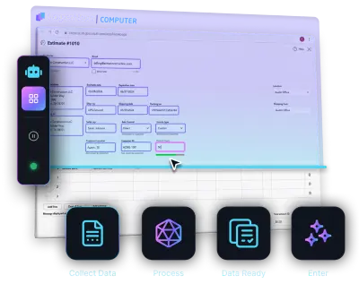 Diagram showing multiple expense entries from apps like Uber Eats, Google, and Starbucks converging into a central software, which then connects to accounting platforms QuickBooks, Xero, and Sage.