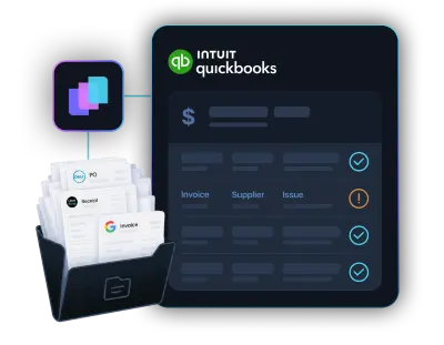 Diagram showing multiple expense entries from apps like Uber Eats, Google, and Starbucks converging into a central software, which then connects to accounting platforms QuickBooks, Xero, and Sage.
