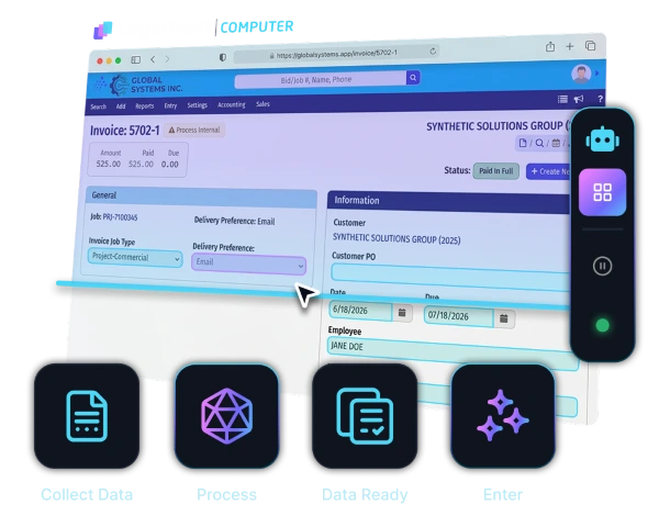 Diagram showing multiple expense entries from apps like Uber Eats, Google, and Starbucks converging into a central software, which then connects to accounting platforms QuickBooks, Xero, and Sage.