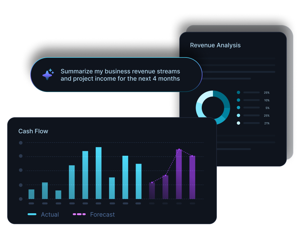 Diagram showing multiple expense entries from apps like Uber Eats, Google, and Starbucks converging into a central software, which then connects to accounting platforms QuickBooks, Xero, and Sage.