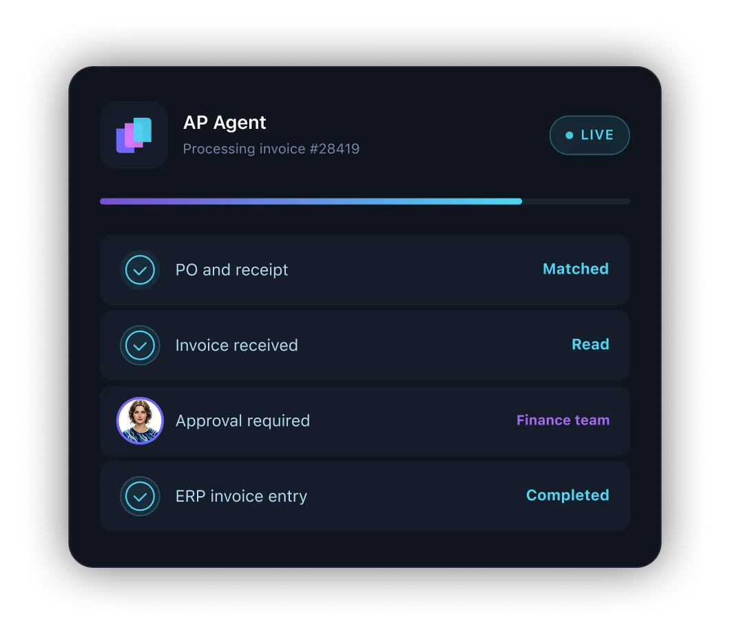 Illustration : LayerNext AI agent that do finance work