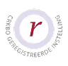 Circular emblem featuring a lowercase red letter 'r' in the center, surrounded by the text 'CRKBO GEREGISTREERDE VERHUUR' along the outer edge.