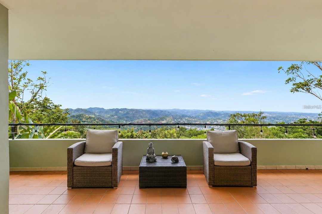 Mountain and valley view from the RD15 Quebrada Arriba residence in Cayey