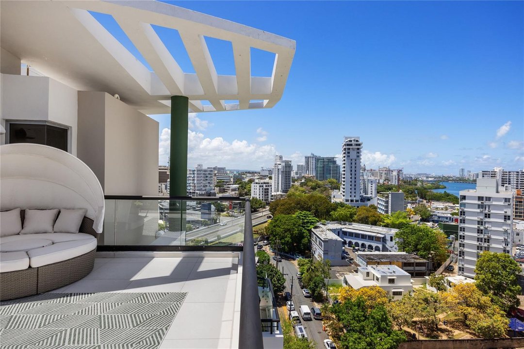 Listing photo of the penthouse rooftop terrace at 1212 Luchetti Street overlooking Condado