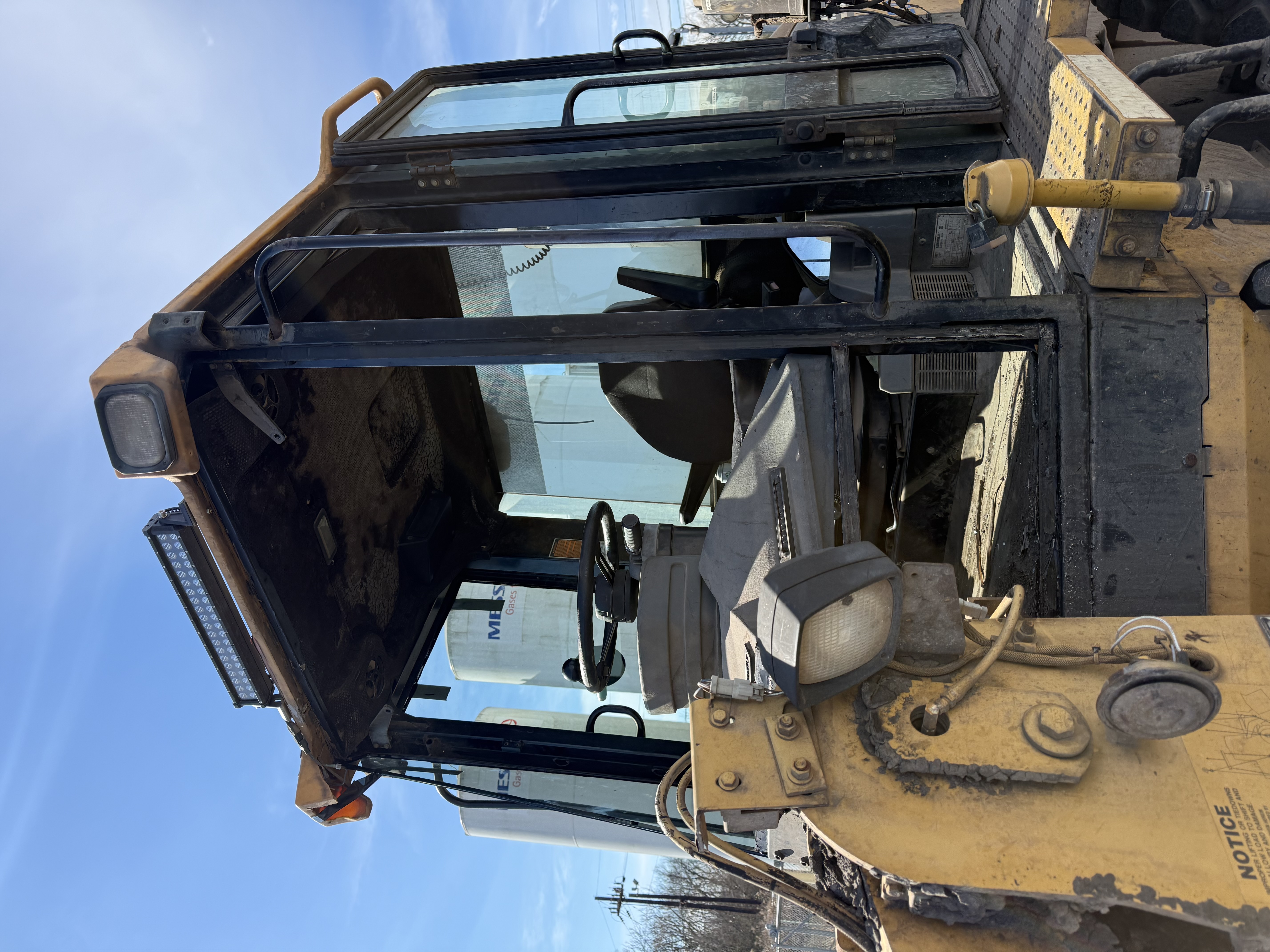 Crack in windshield while vehicle driving down the road.