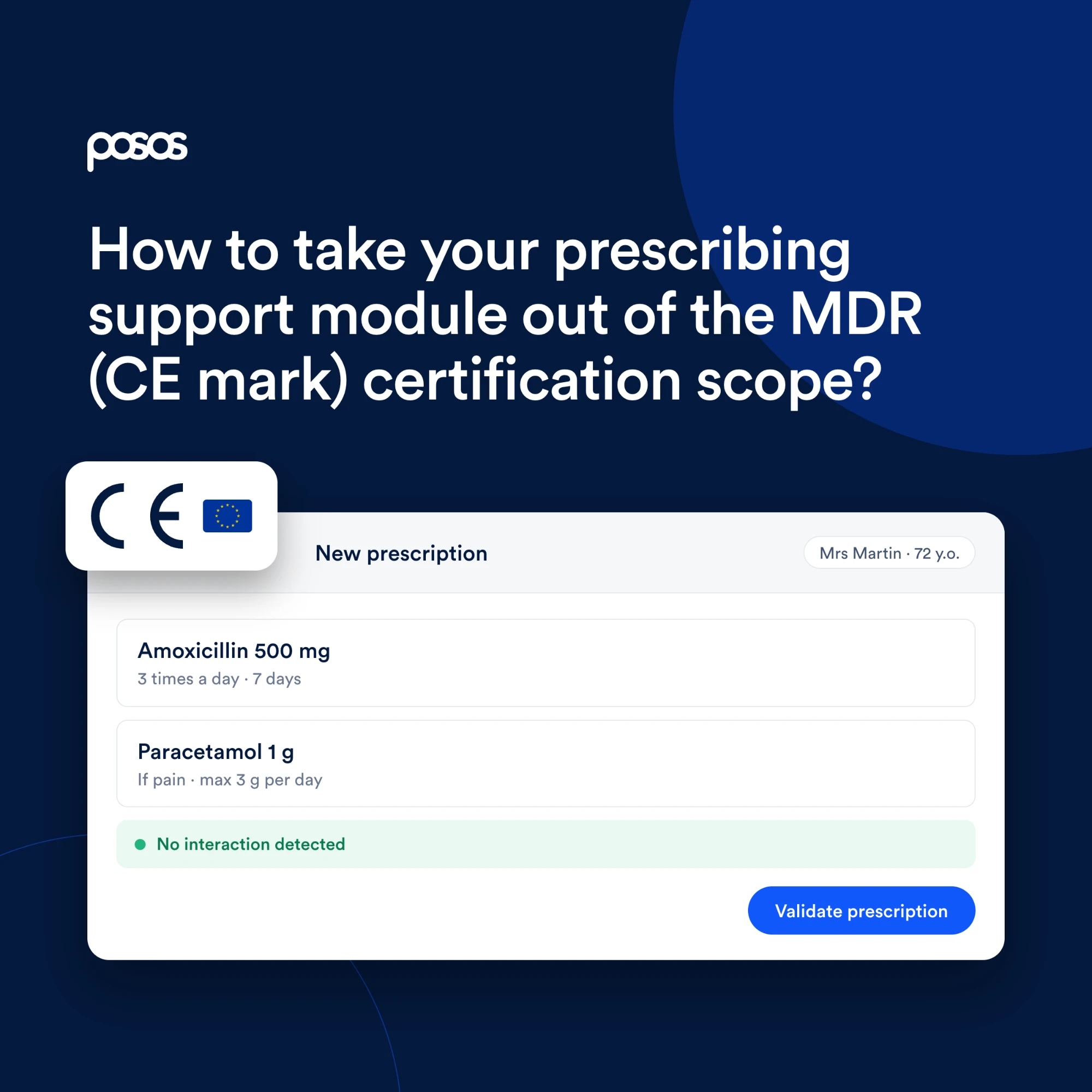 How to take your prescribing support module out of the MDR (CE mark) certification scope?