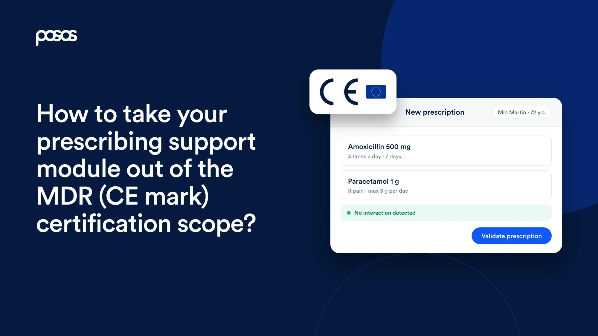 How to take your prescribing support module out of the MDR (CE mark) certification scope?