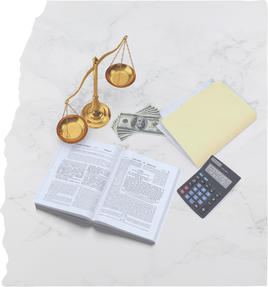 photo of a Jewish father and son walking on a path