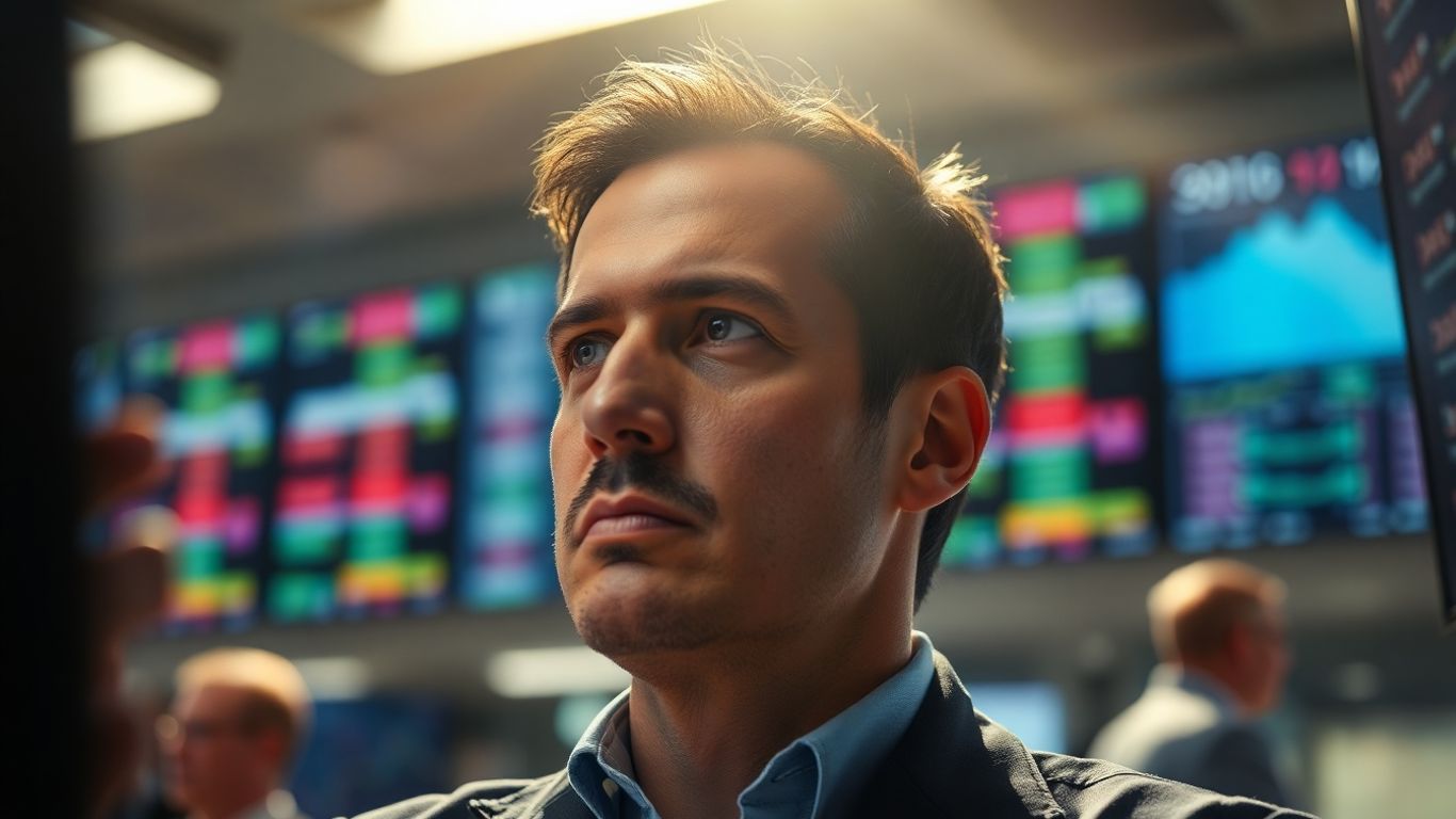 Trader focused on market activity.