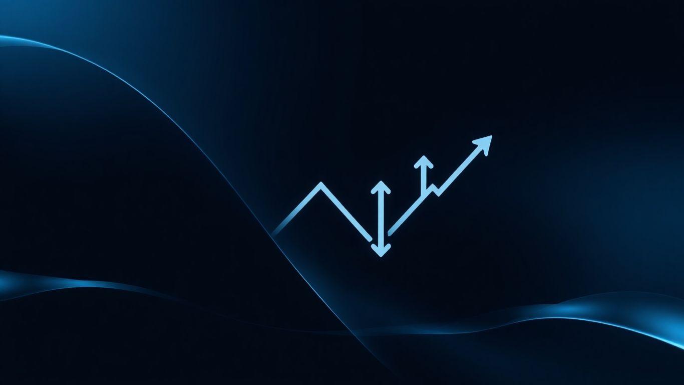 Minimalistic dark financial icons for mean reversion strategy