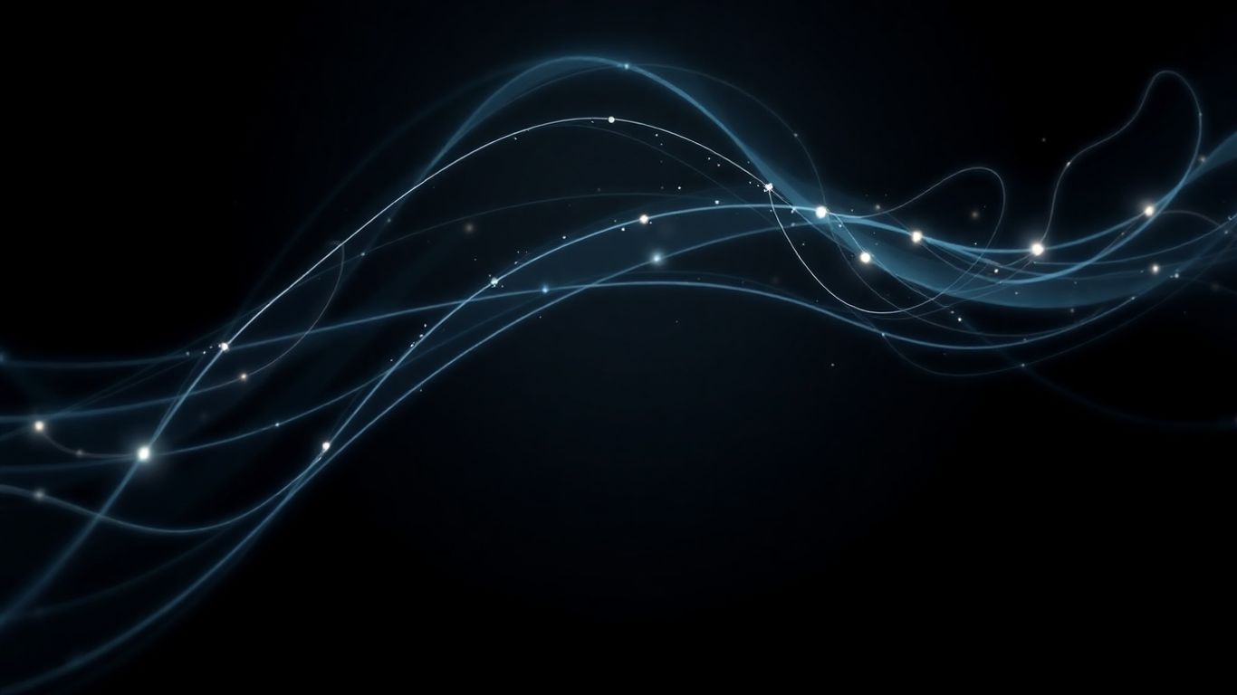 Abstract dark theme with glowing lines