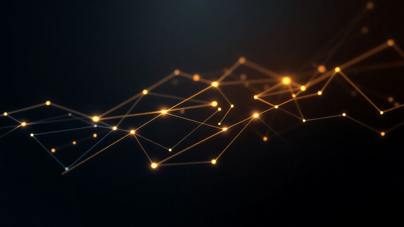 Abstract financial data flow on a dark interface.