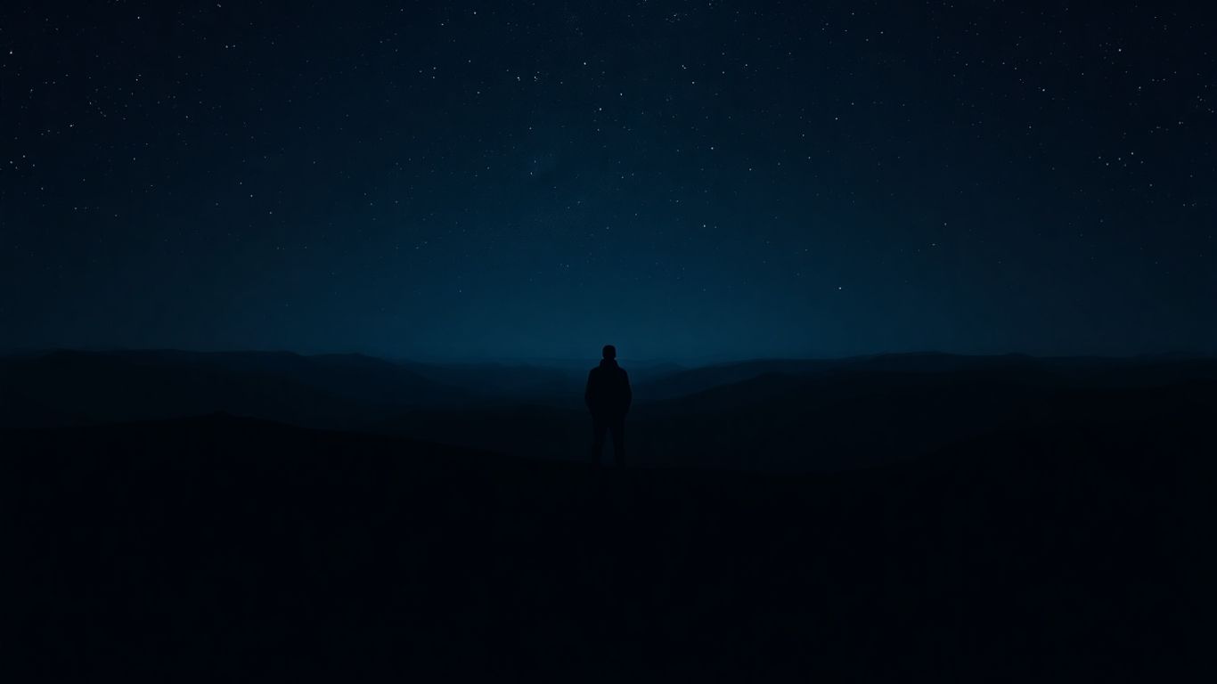 Investor looking at distant horizon