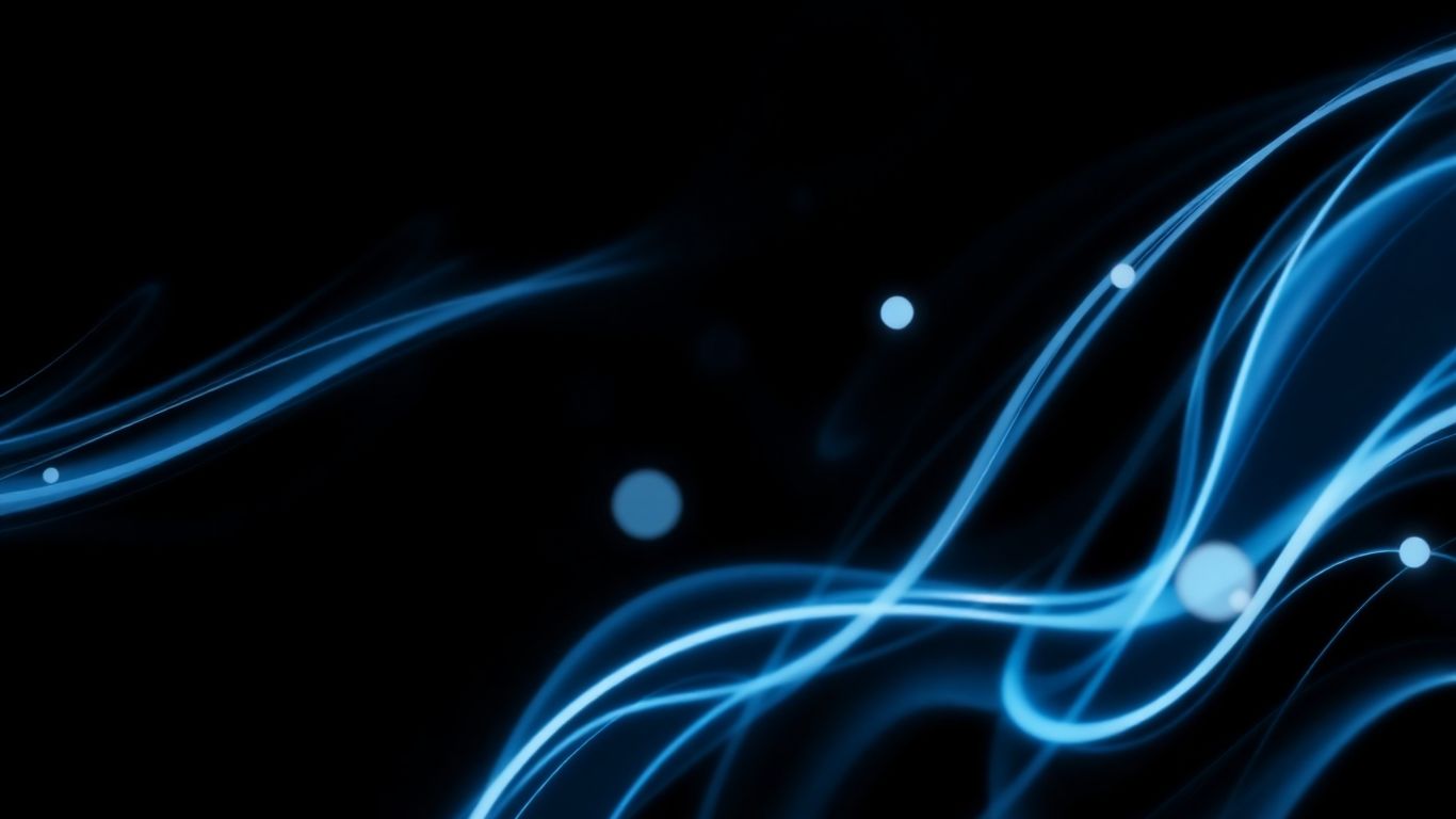 Abstract dark background with glowing blue and white patterns.