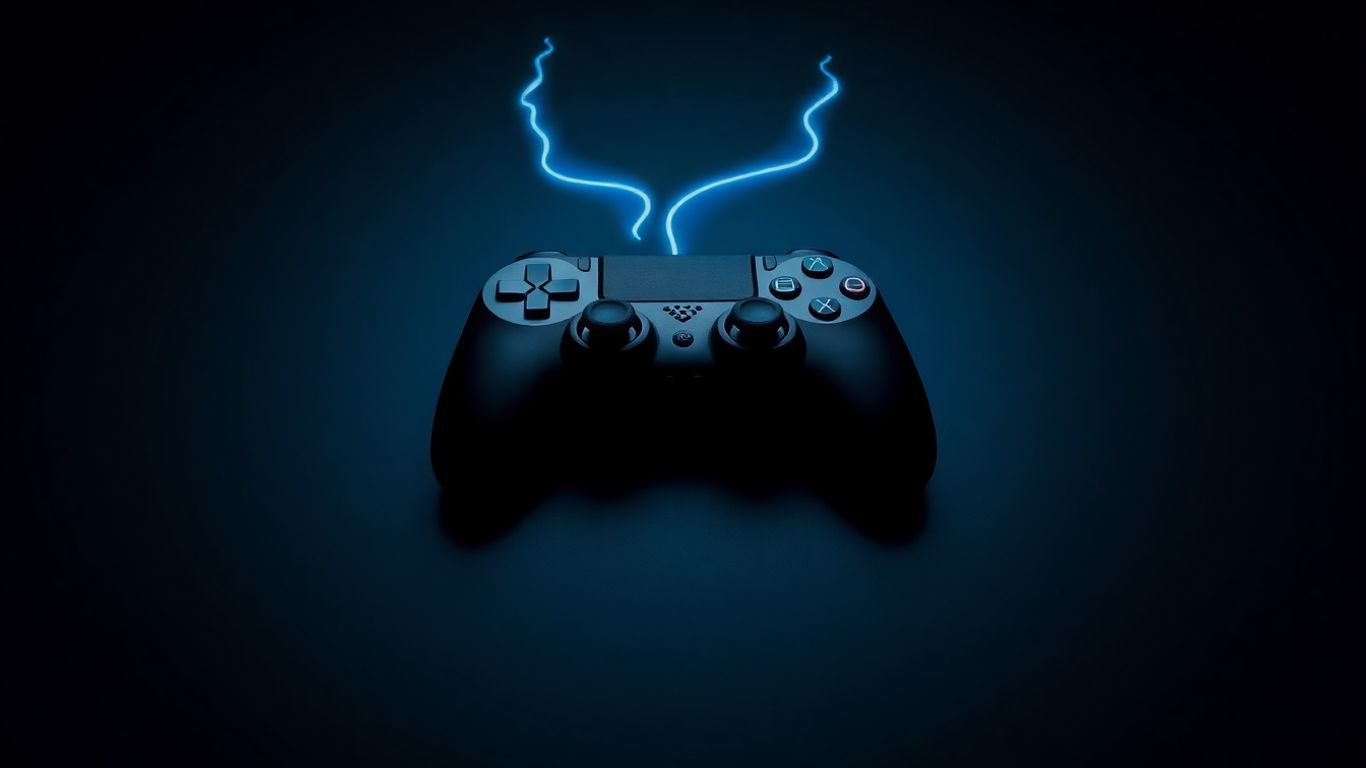 Apex Legends controller with glowing connection lines