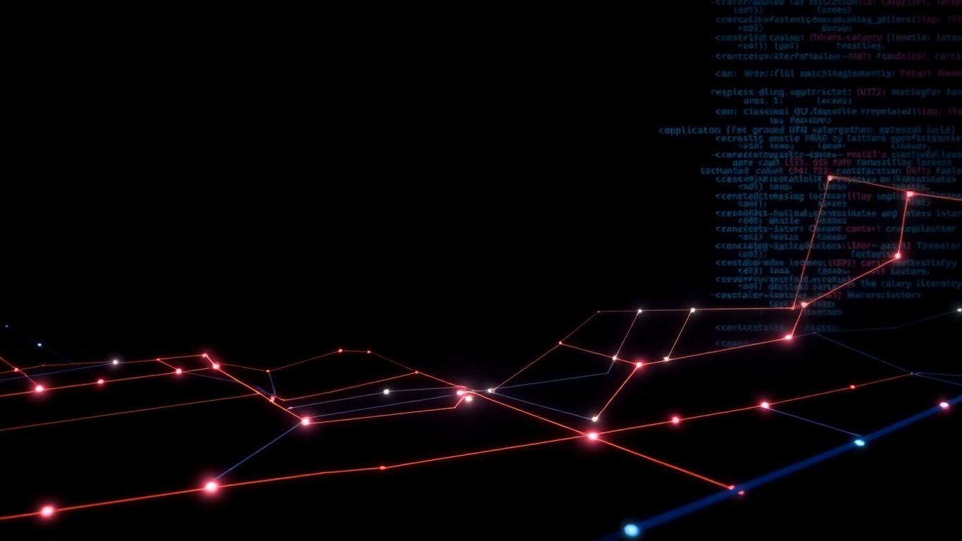 Abstract code duplication in a dark, modern digital space.