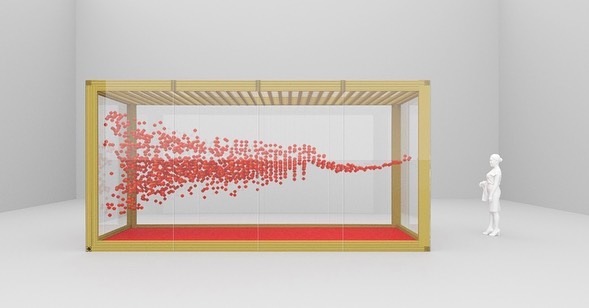 3d rendering of ox lunar new year installation profile