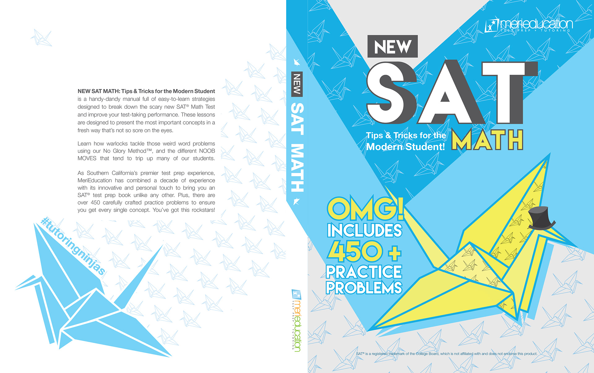 front and back cover of sat math book