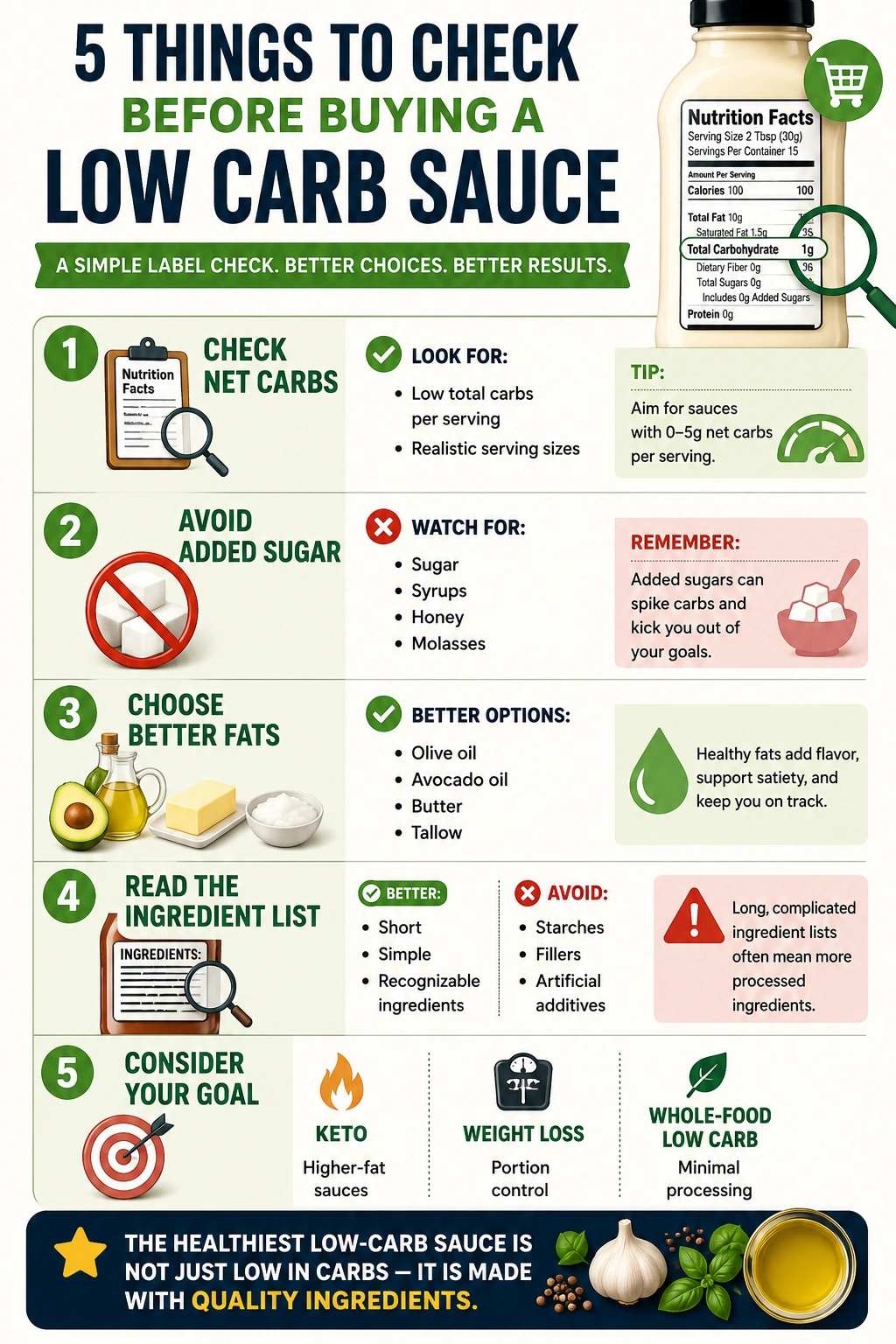 Sauces for Low Carb Diet - What to Look for