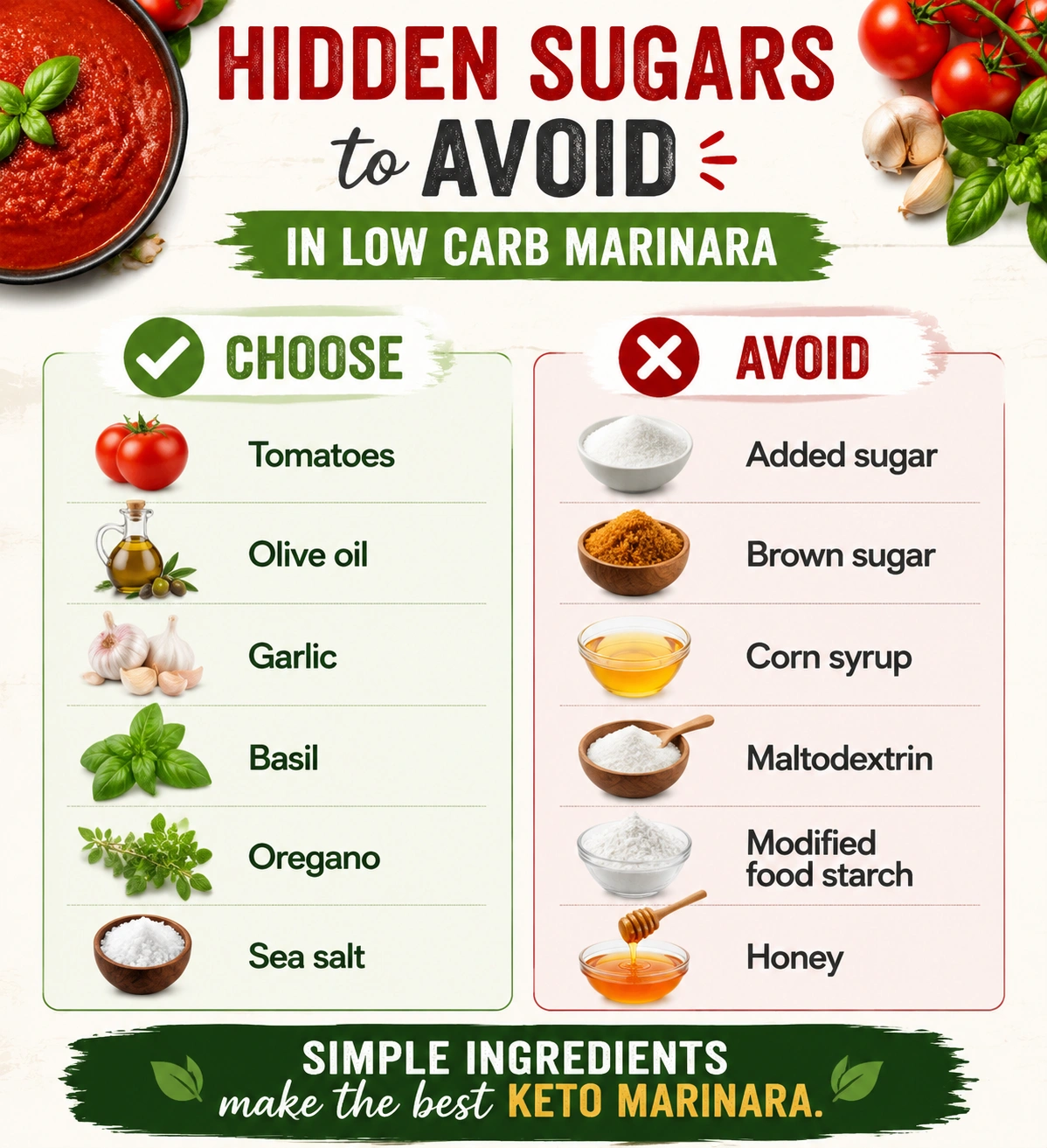 Low Carb Marinara Sauce Hidden Sugars to Avoid