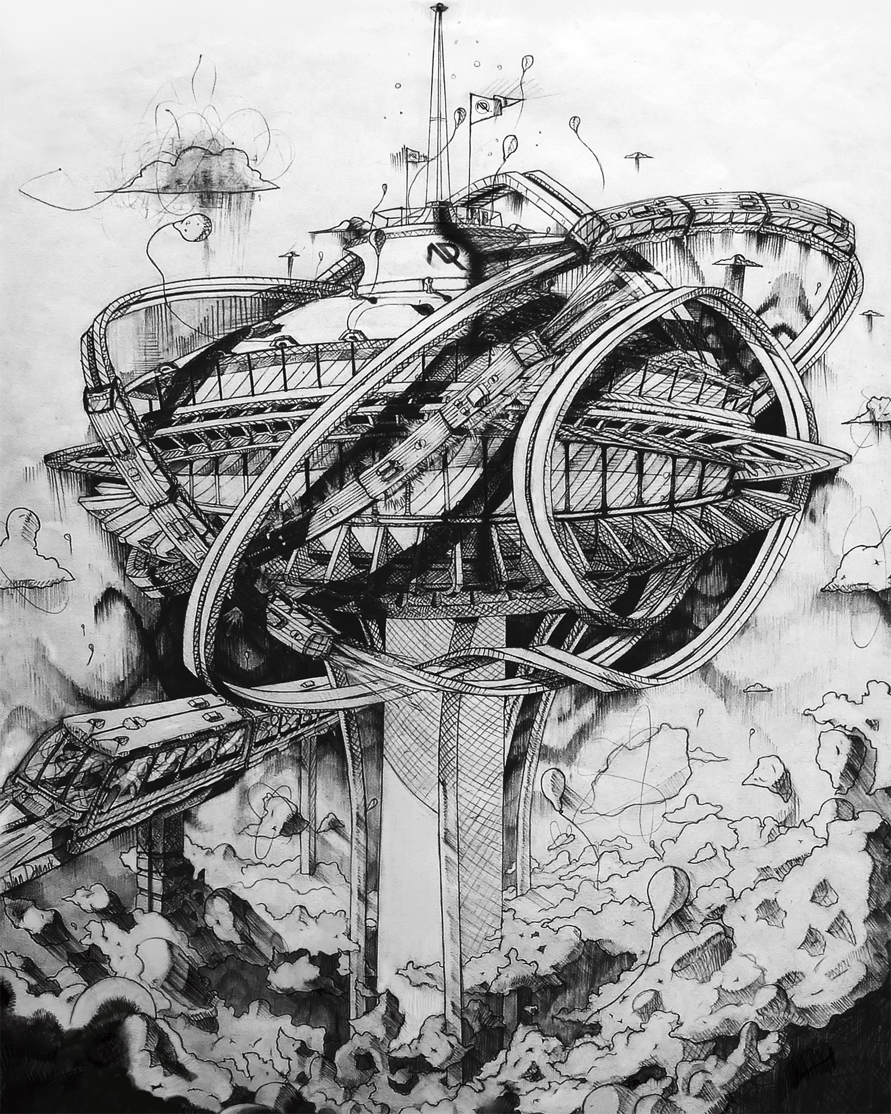 Space Mountain - Pencil - 2015