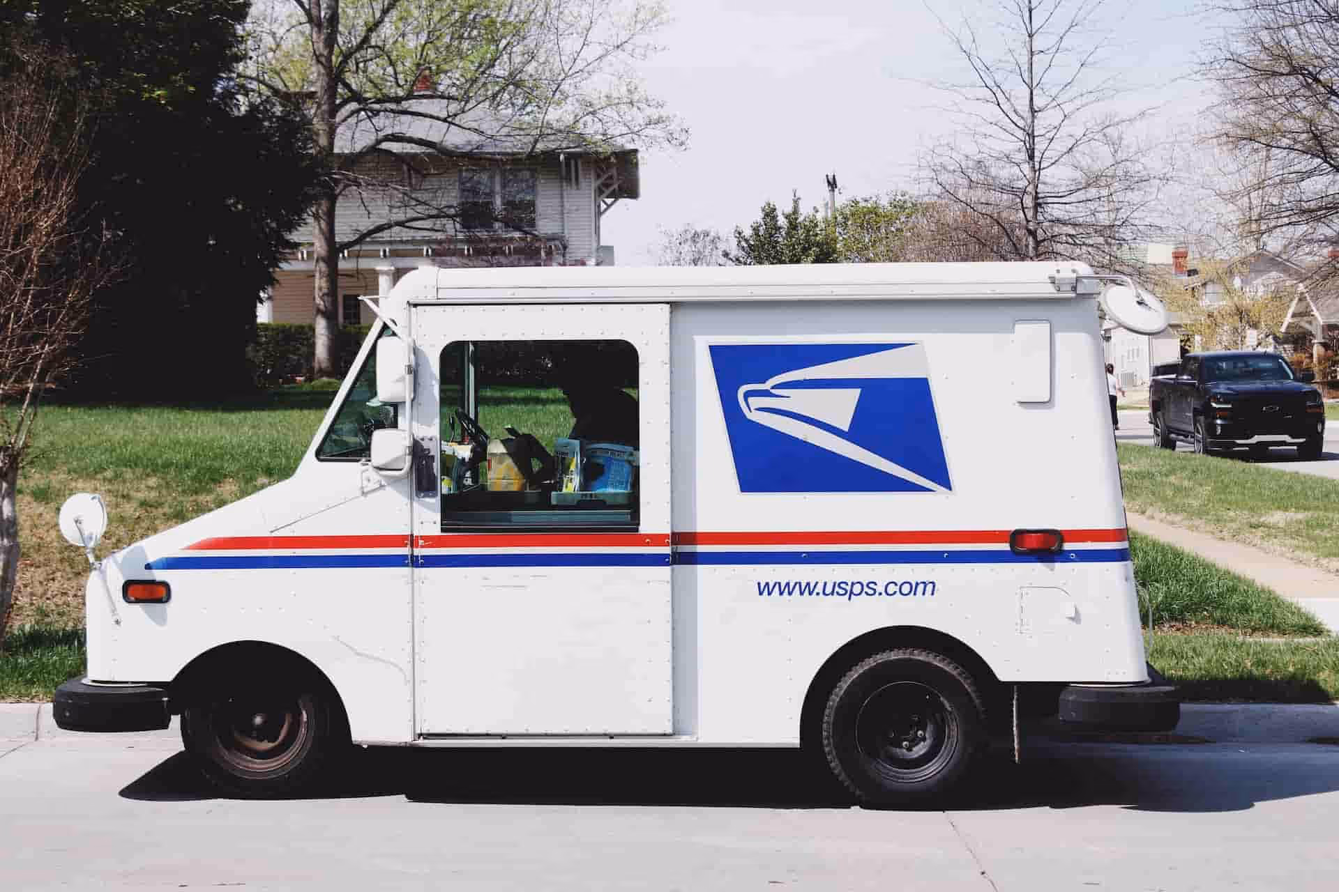 A mail truck used by the United States Postal Service.