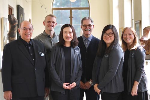 (L to R) Steve Sarkisian (Vice President), Ben Fallon (Executive Director), Tina Mark (Donor Partnerships Associate), Paul Tripp (President), Allison Hsiao (Donor Partnerships Associate), Rebecca Eaton (Director of Donor Partnerships
