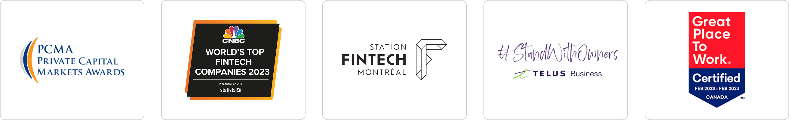 An image of FrontFundr's prestigious awards and recognition