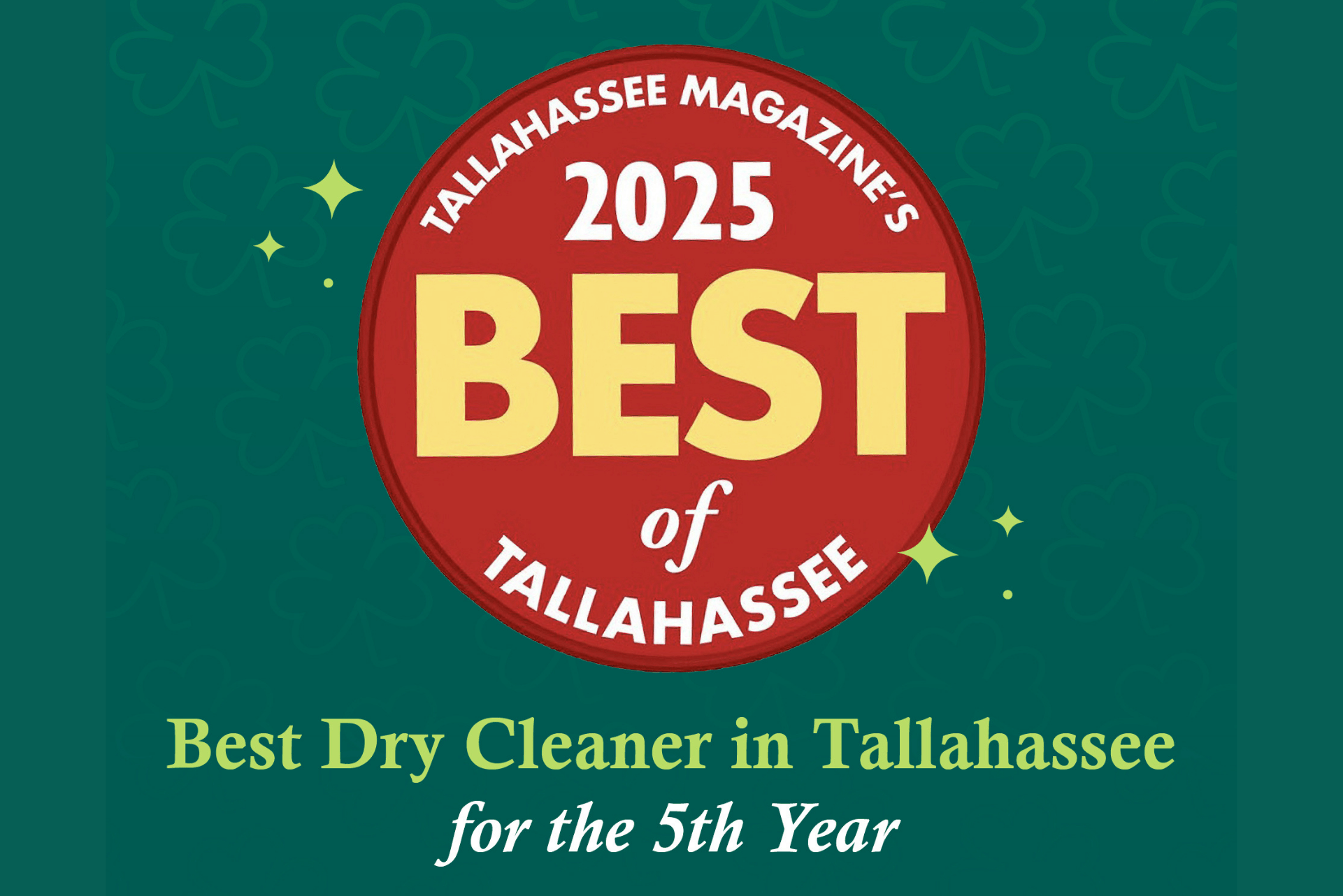 Shamrock Cleaners: 5-Time Best of Tallahassee Winner for Dry Cleaning