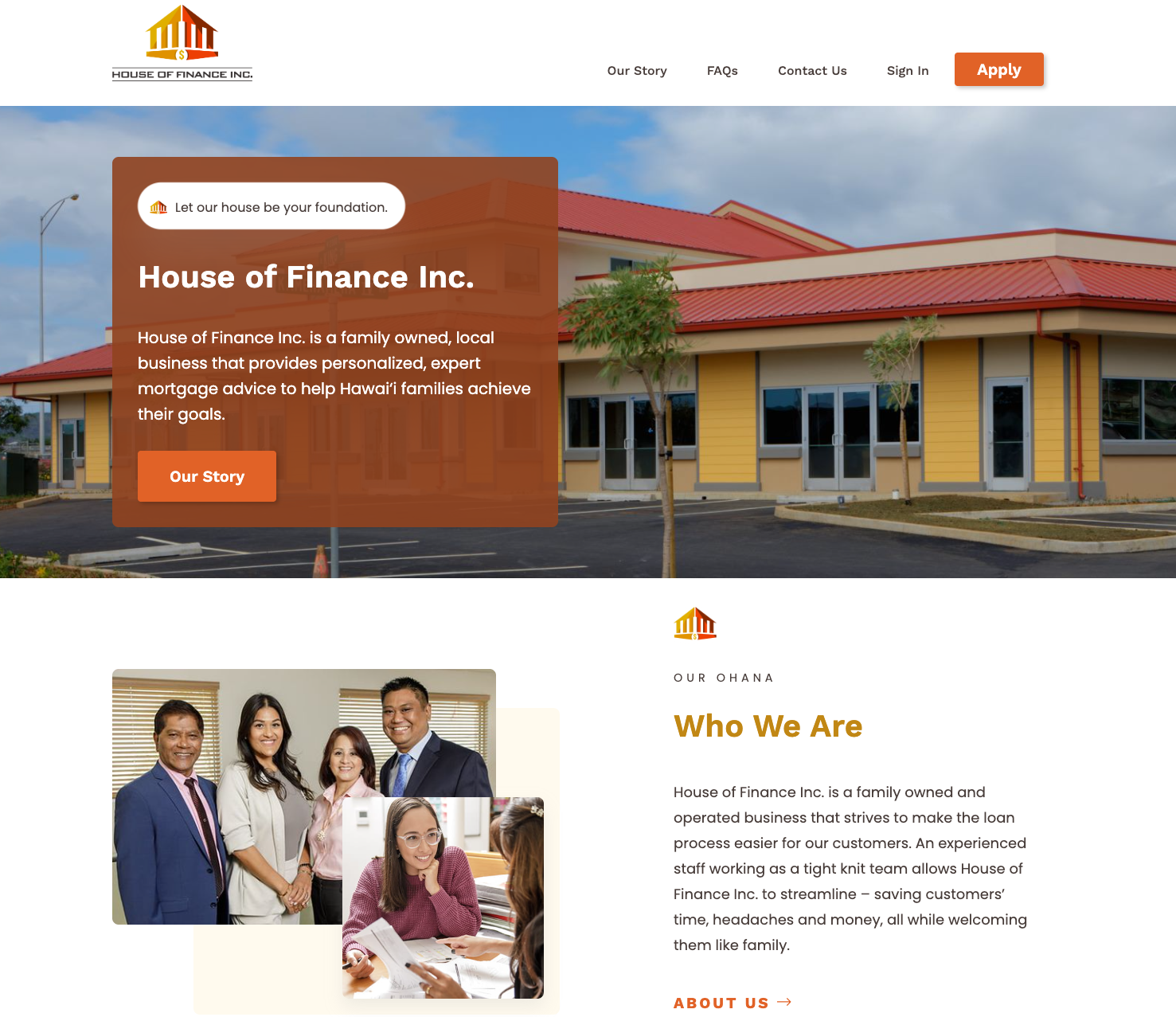 House of Finance Inc website