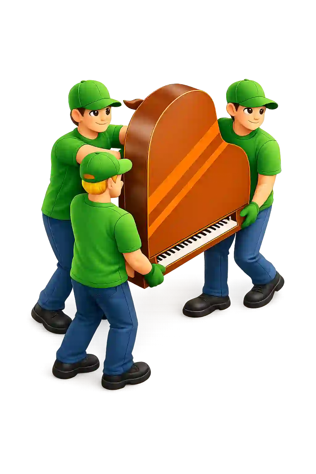 Our movers carefully transport your piano