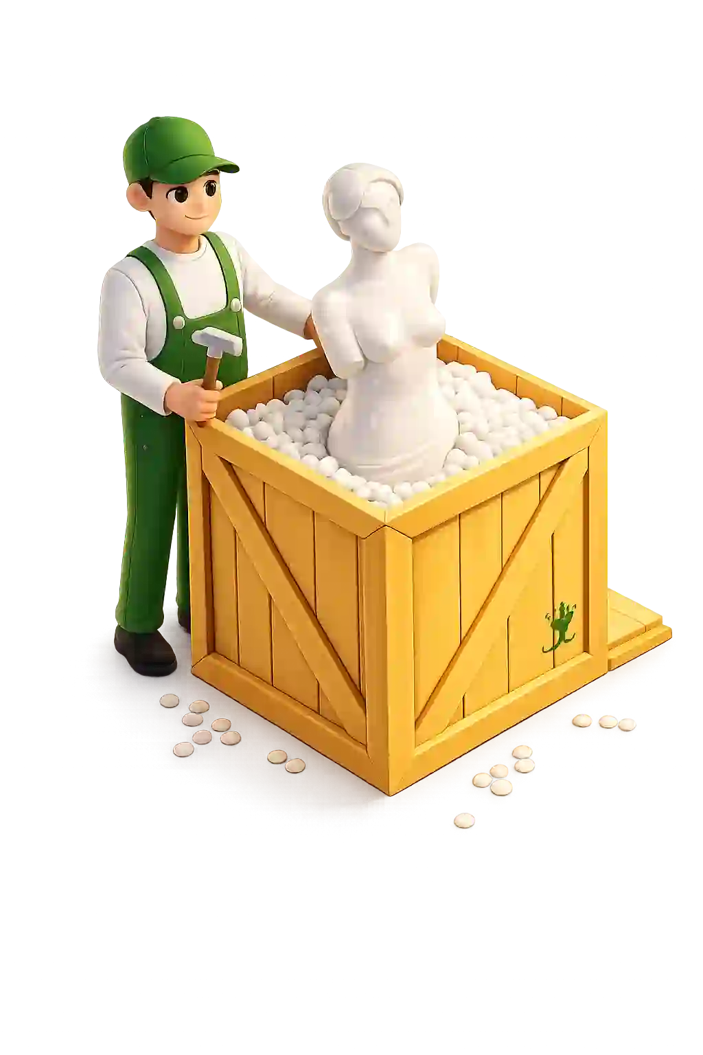 We carefully packing your items of arts