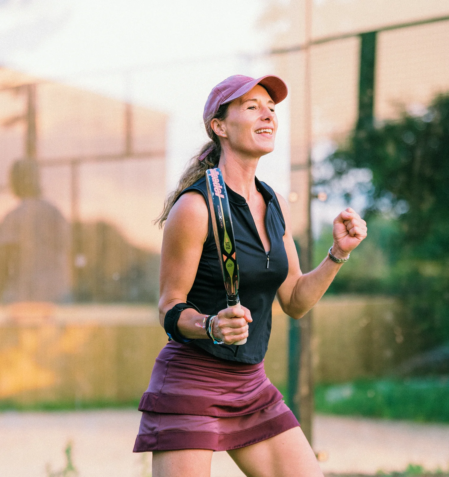 Padel Player Court Side