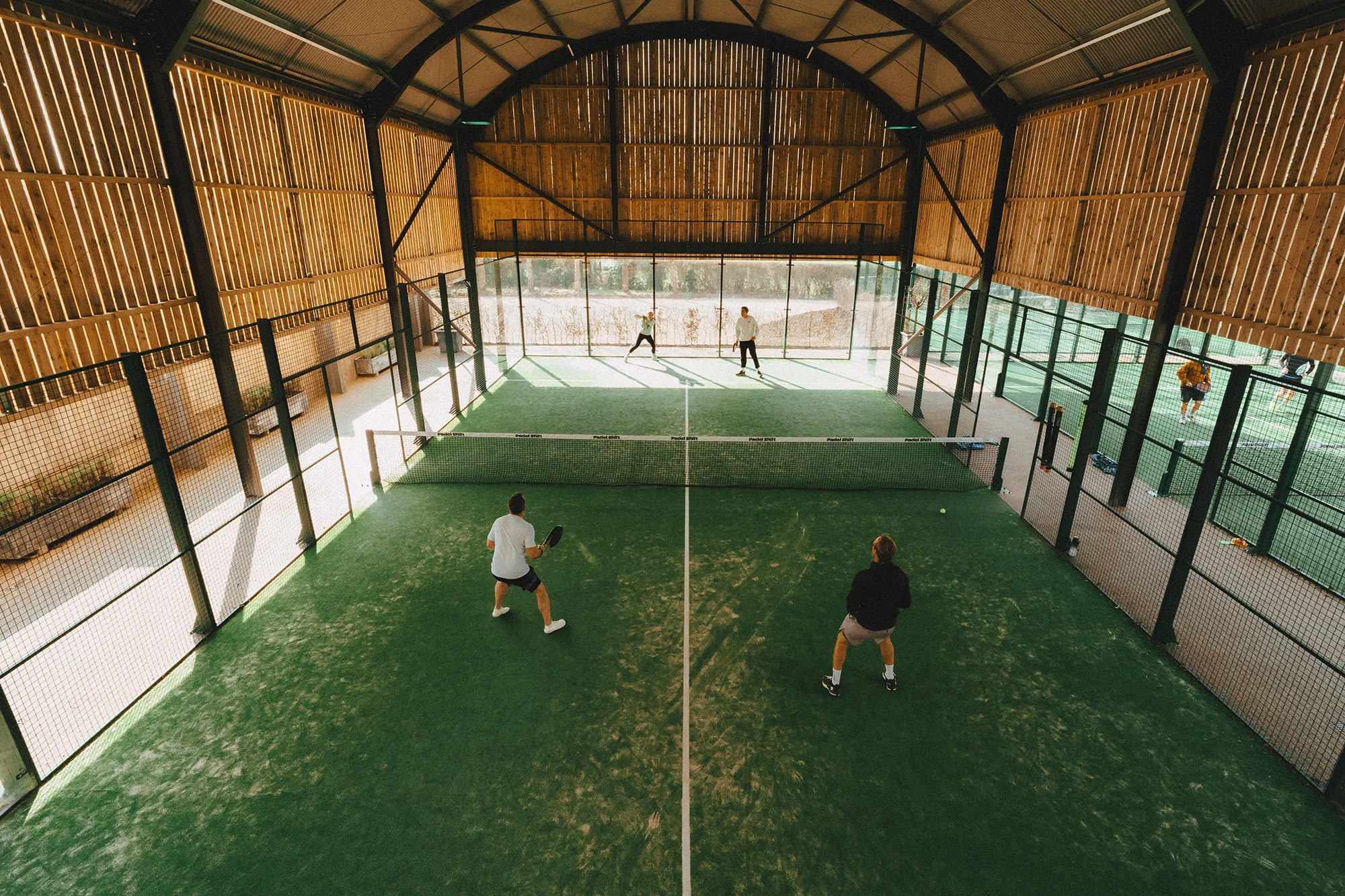 Padel Player Court Side