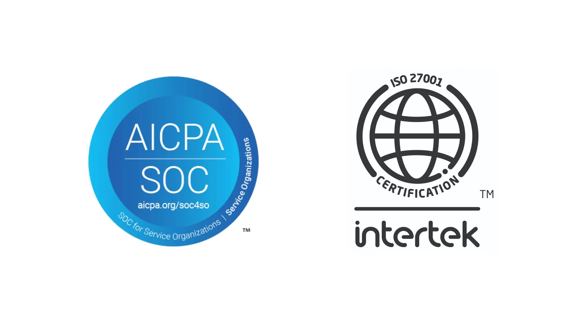 Use an ELN built to meet enterprise compliance and security standards - Alchemy is AICPA SOC certified and ISO 27001 certified by Intertek, giving your organization confidence that its lab data and intellectual property are protected to the highest industry security standards