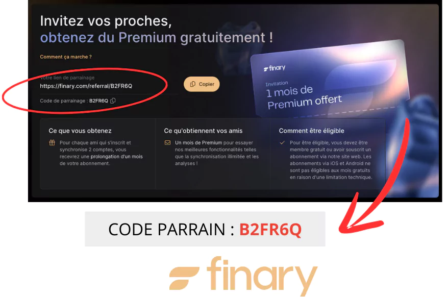 ou trouver code parrainage finary