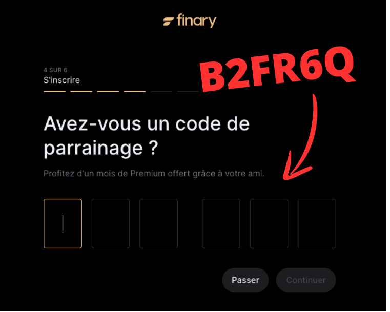 finary code parrainage