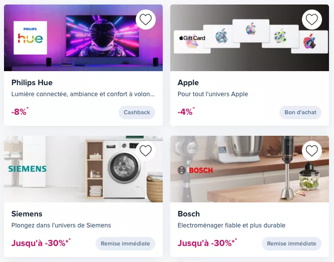 the corner boursorama liste philips apple bosch siemens