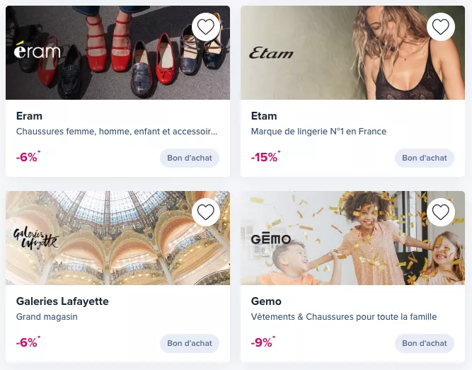 the corner boursorama liste cashback mode eram etam galerie lafayette gemo