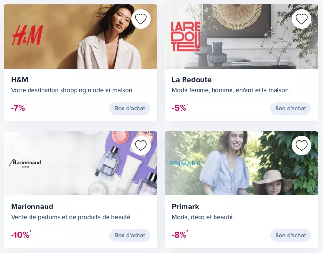 the corner boursorama liste cashback mode h&m laredoute marionnaud primark