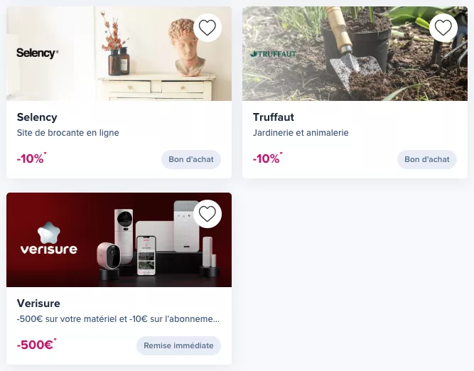 the corner boursorama liste cashback selency truffaut verisure