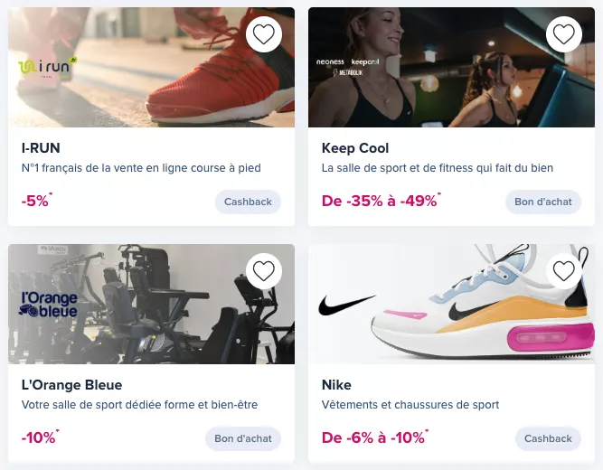 the corner boursorama liste cashback i-run keep cool orange bleue nike