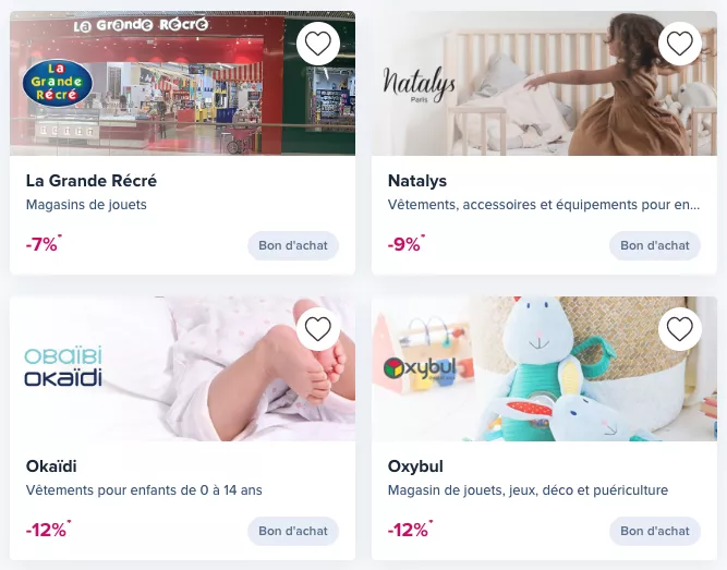 the corner boursorama liste cashback la grande recre natalys obaibi okaidi oxybul enfant