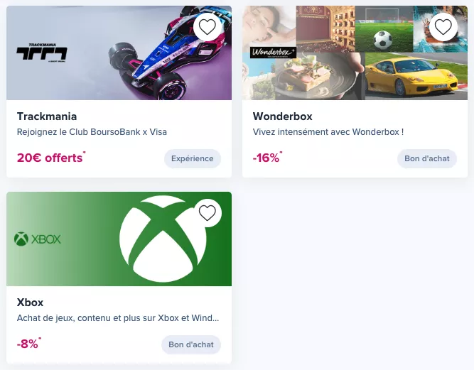 the corner boursobank liste cashback trackmania wonderbox xbox