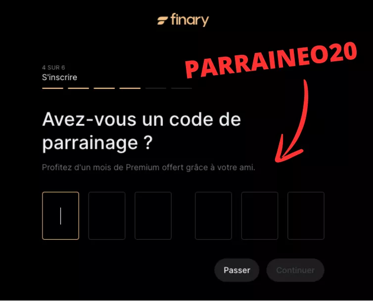 finary code parrainage