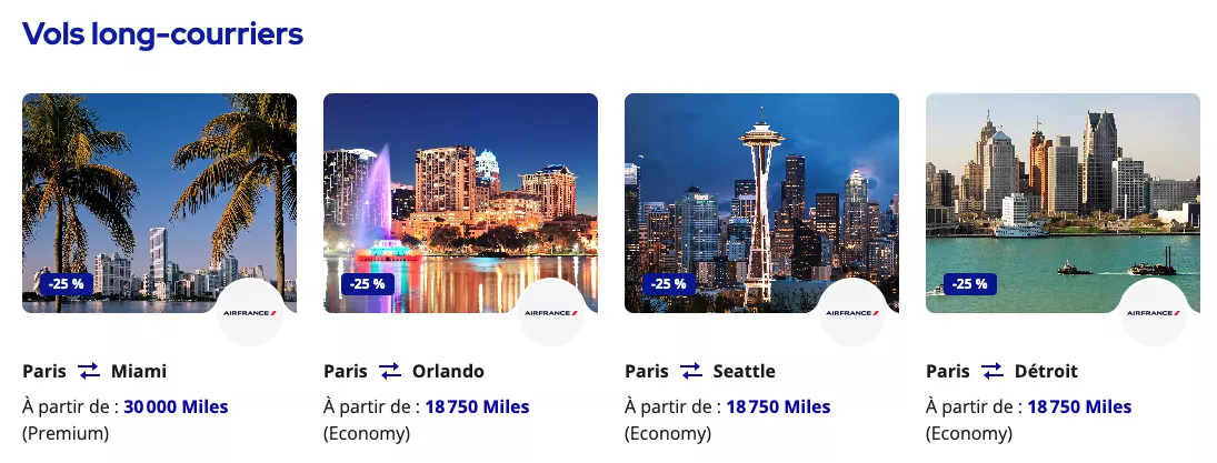 gagner miles air france amex