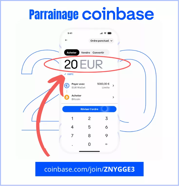ou mettre code parrain coinbase