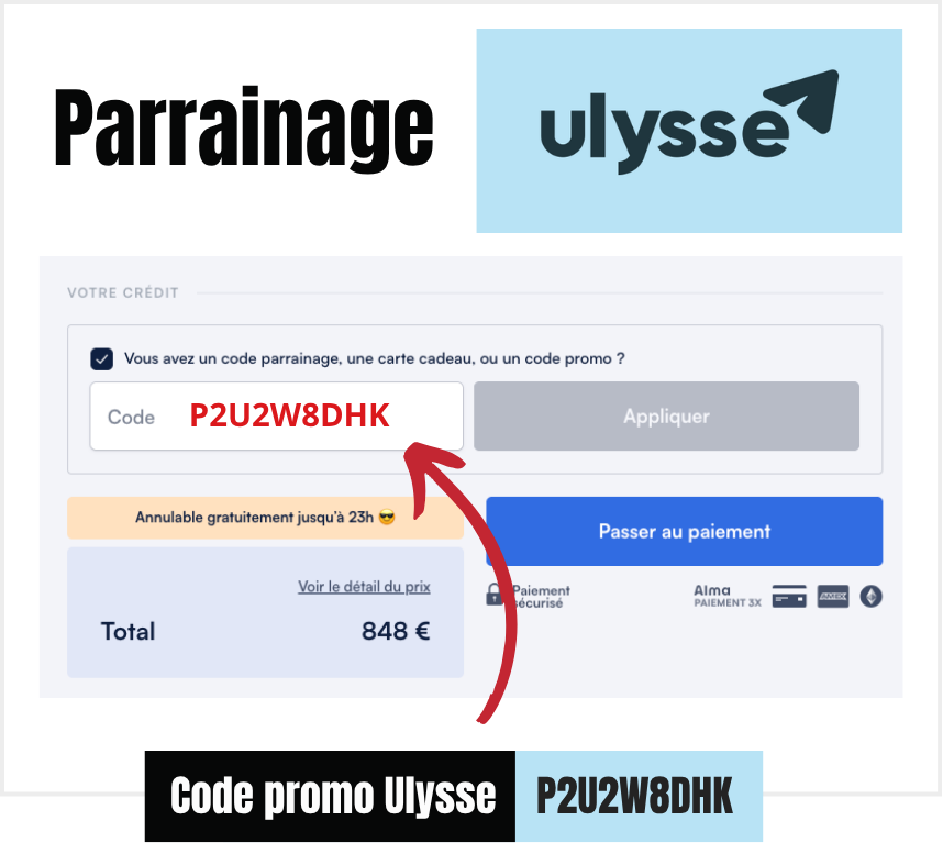 ou mettre le code parrainage ulysse