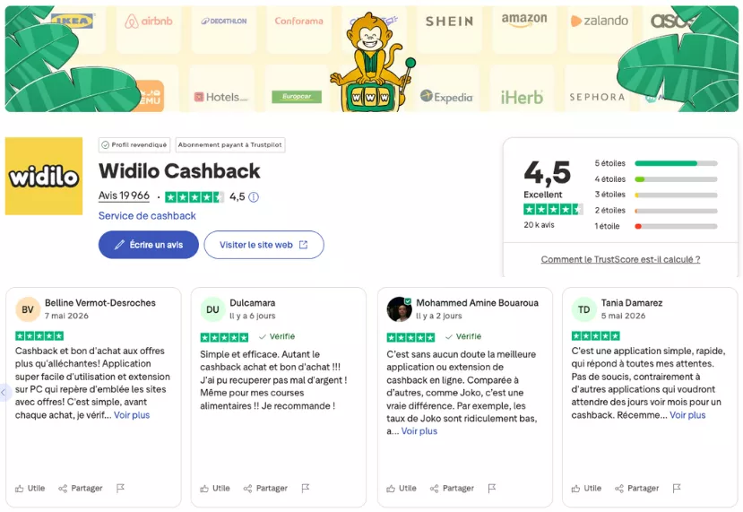 widilo avis trustpilot